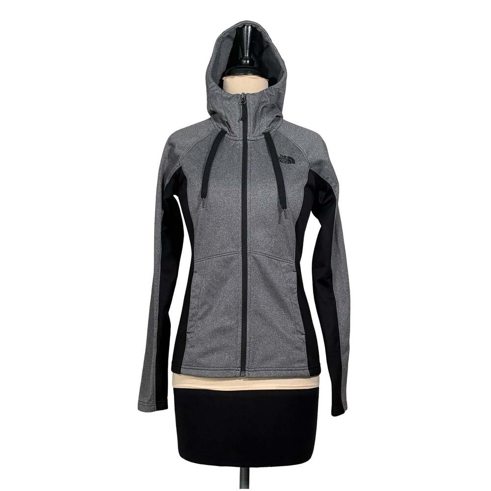 The North Face Cinder Full Zip Fleece Hoodie Women's Small Gray Black